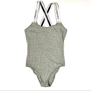 Calvin Klein Grey Bodysuit NWOT